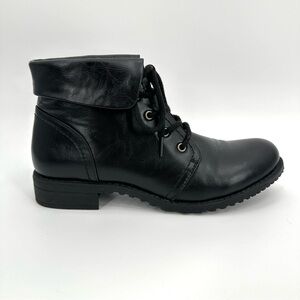Cliffs by White Mountain Booties Tango Ankle Boots Womens 7.5 M Lace Up Black
